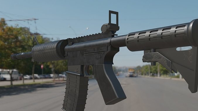 Colt M4  Free low-poly 3D model