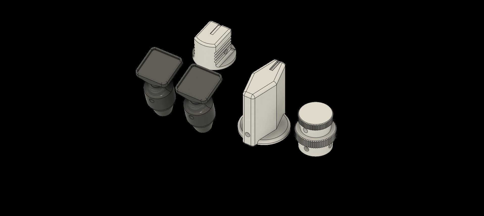 AIRBUS A320 RMP  ADIRS knob RUD TRM ENG MASTERS 3D print model_1