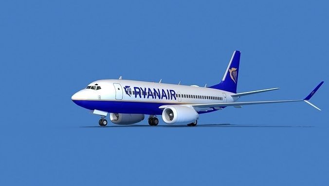 Boeing 737 MAX 7 Ryanair 3D model