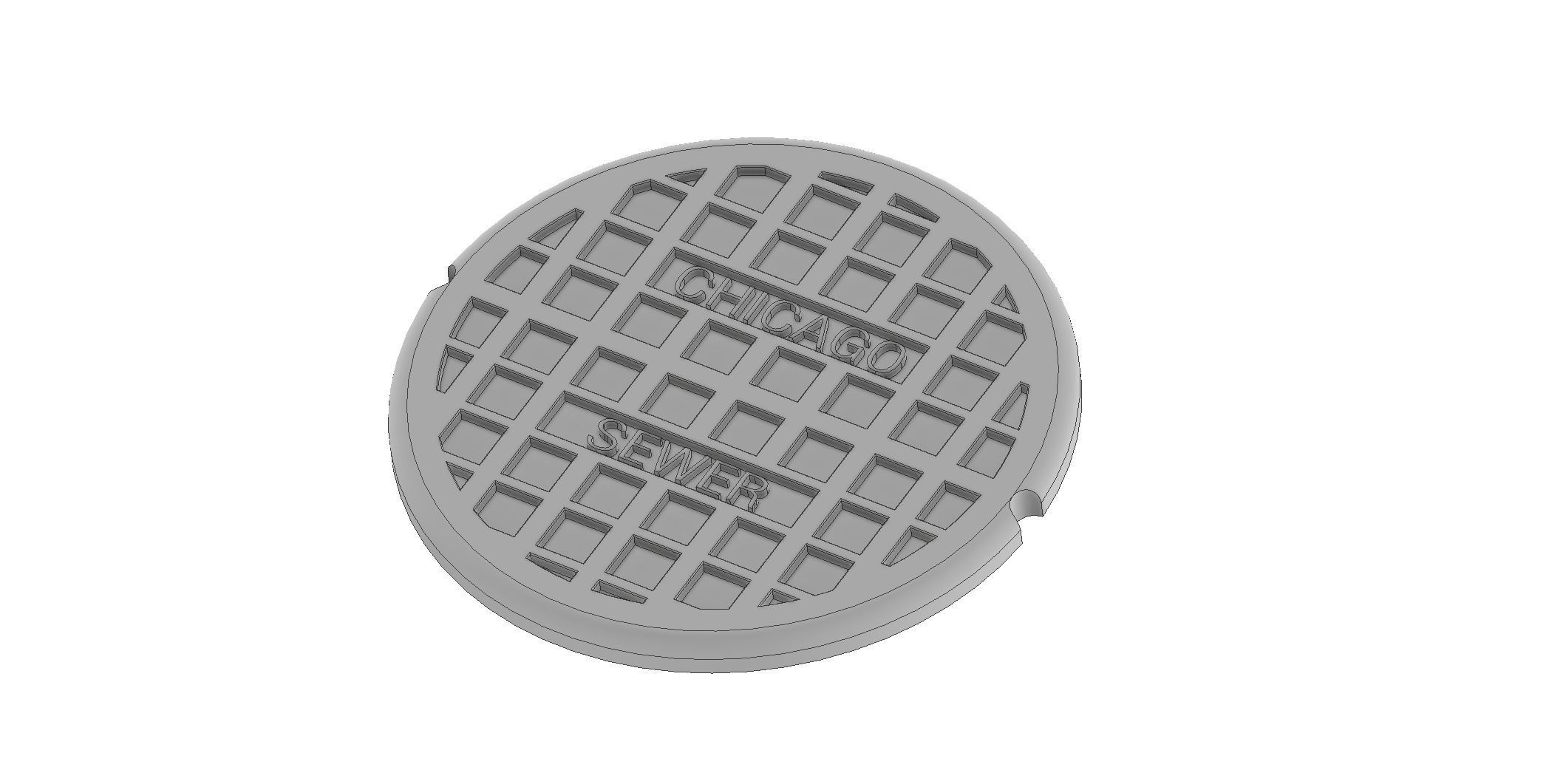 Drink coaster -Chicago cover 3D print model 3D print model_3