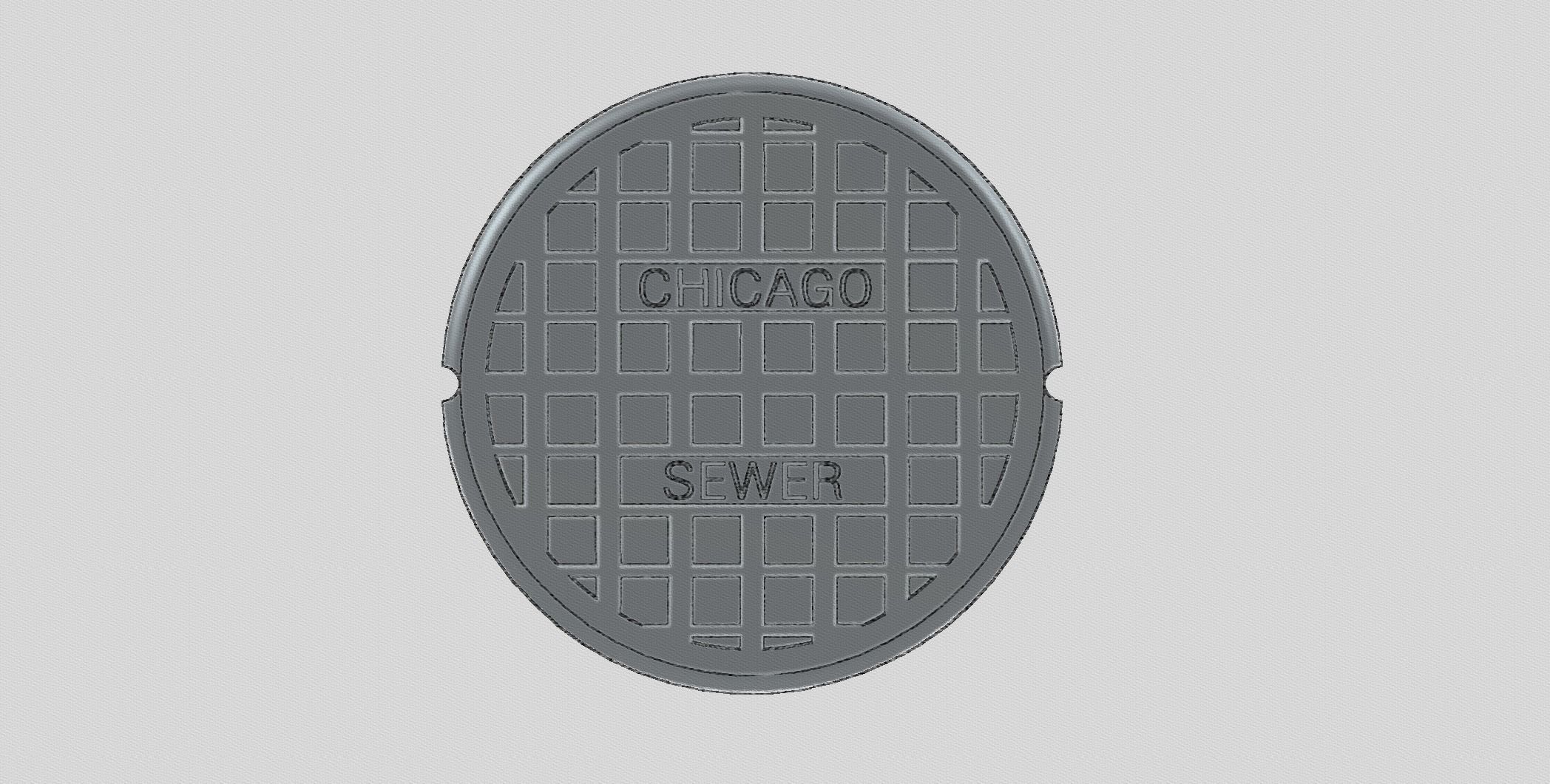 Drink coaster -Chicago cover 3D print model 3D print model_6