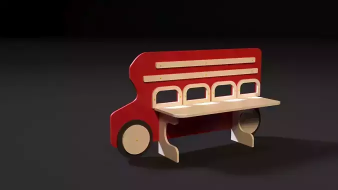 Bench bus 3D model