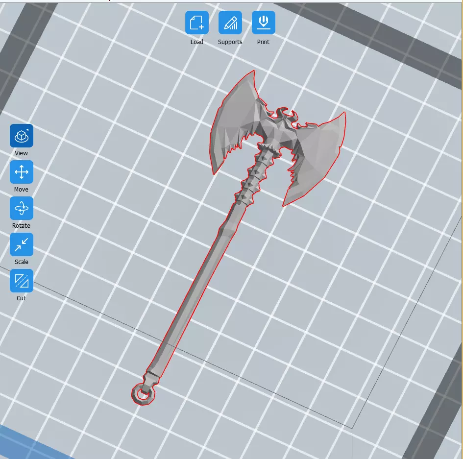 Rueful Axe Skyrim Free 3D print model_0