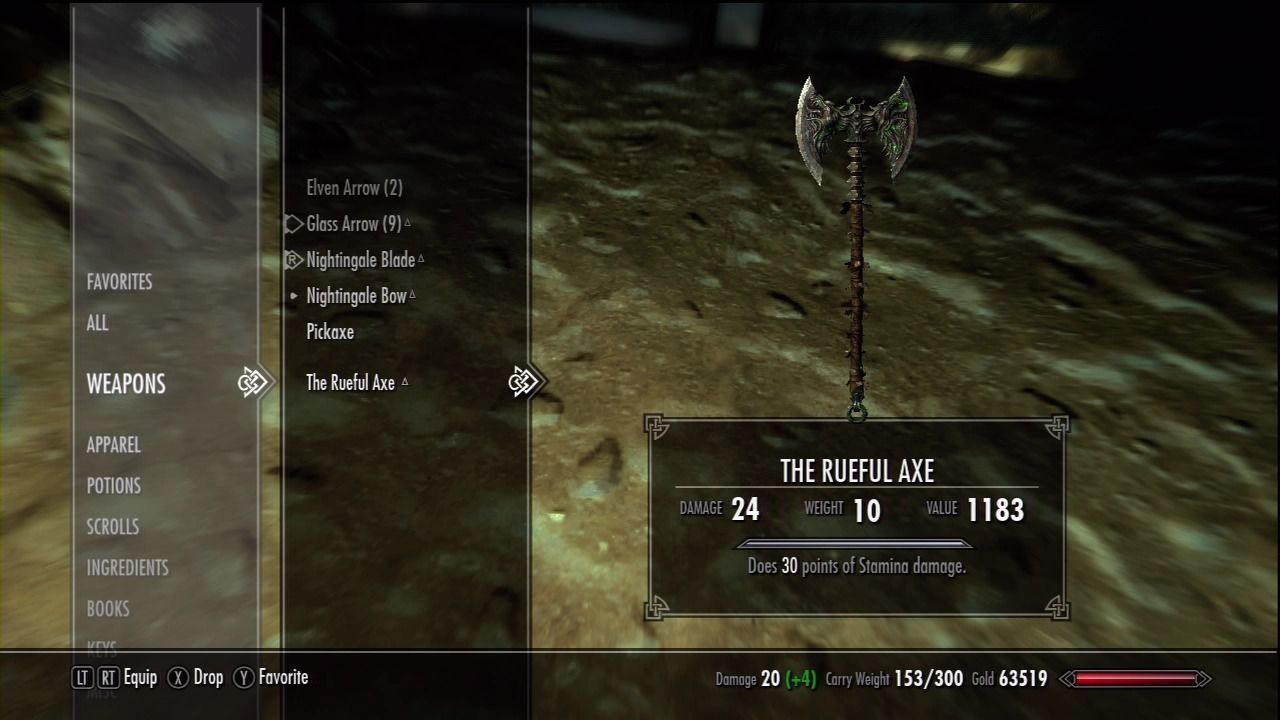 Rueful Axe Skyrim Free 3D print model_1