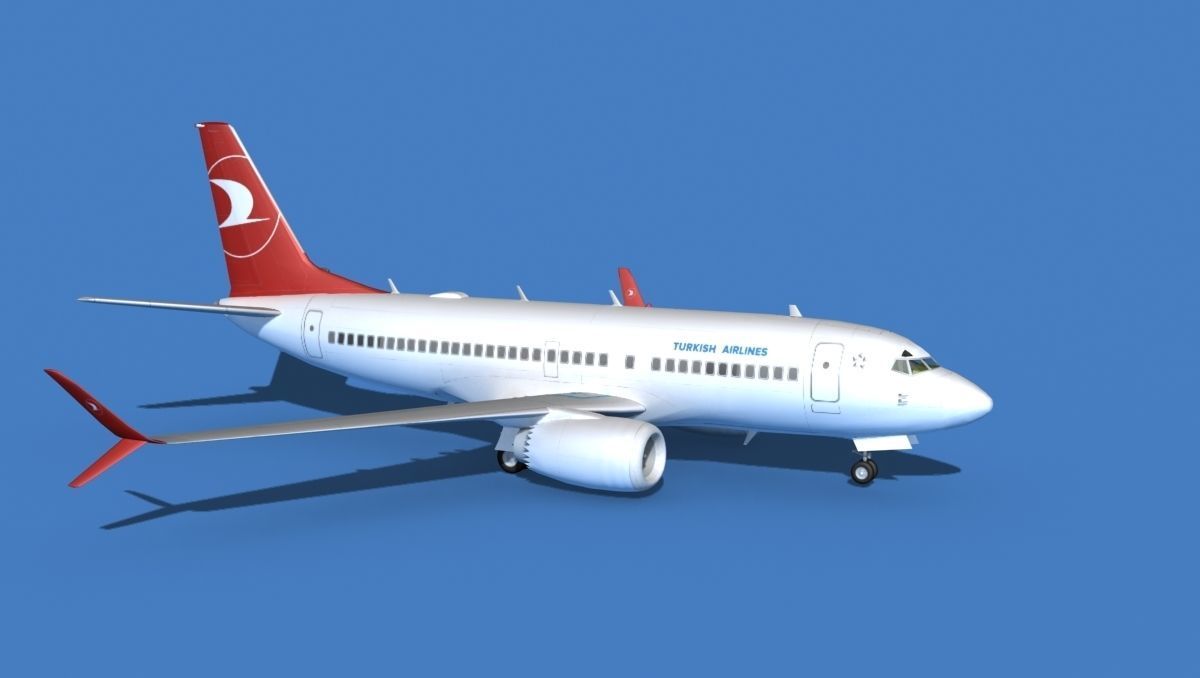Boeing 737 MAX 7 Turkish Airlines 3D model_3