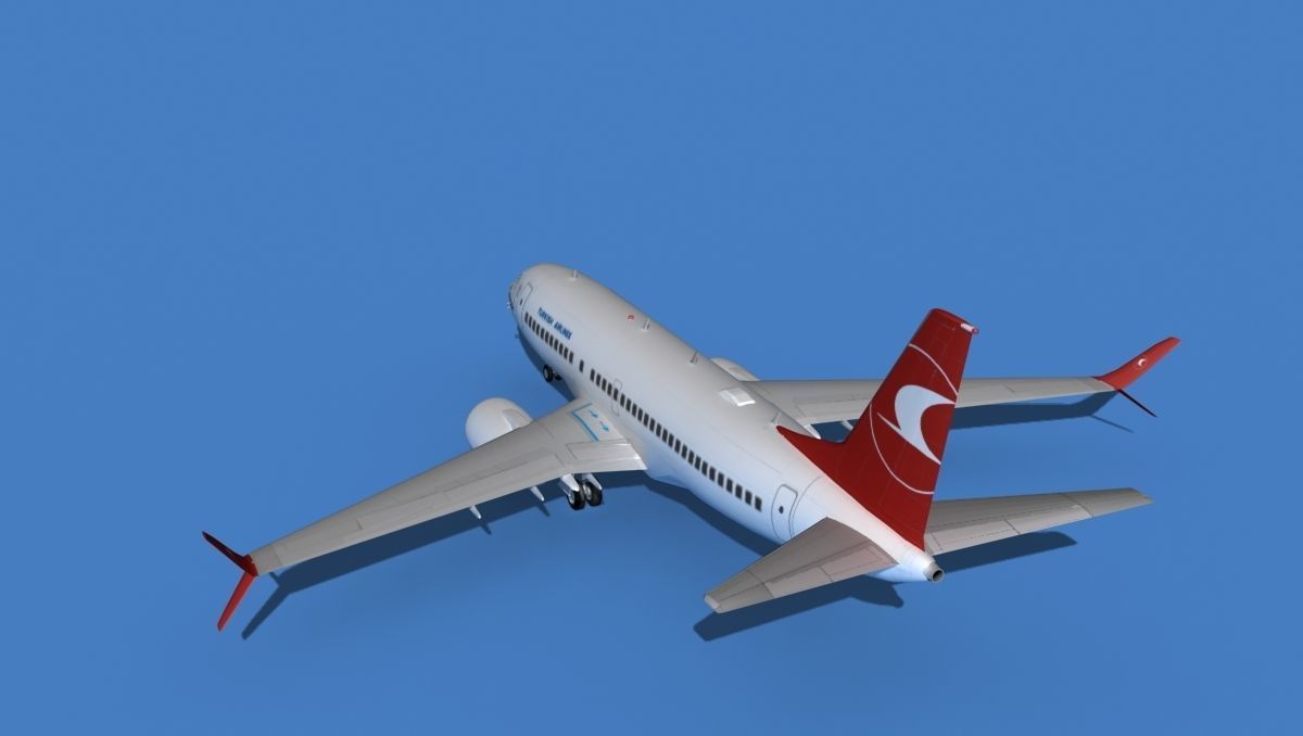Boeing 737 MAX 7 Turkish Airlines 3D model_7