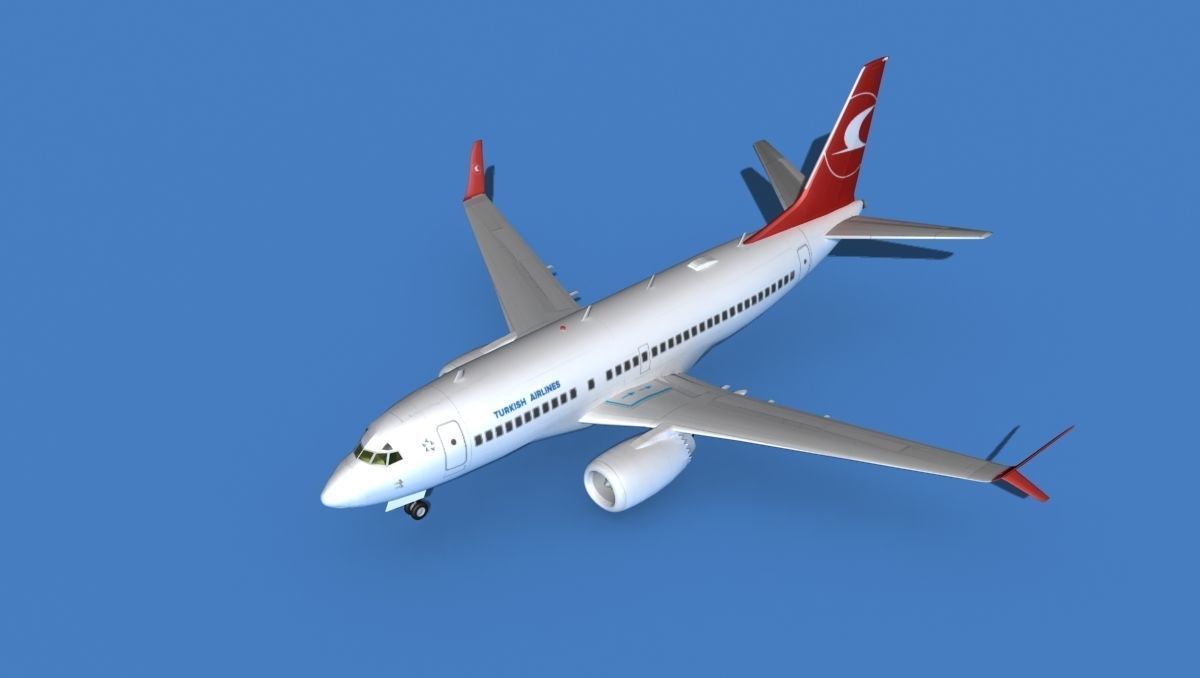 Boeing 737 MAX 7 Turkish Airlines 3D model_10