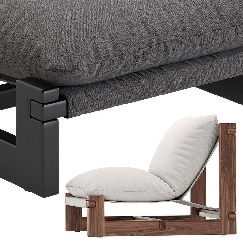 Coco Republic CR Essentials Sling Occasional Chair 3D model_2
