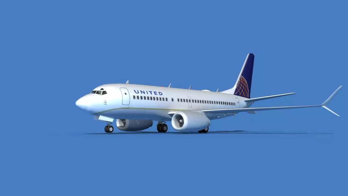 Boeing 737 MAX 7 United Airlines 3D model