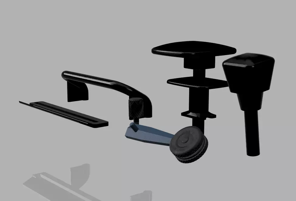 AIRBUS A320 PRINTER GRIP  FLAP LEVER  SPOILER LEVER 3D print model_0