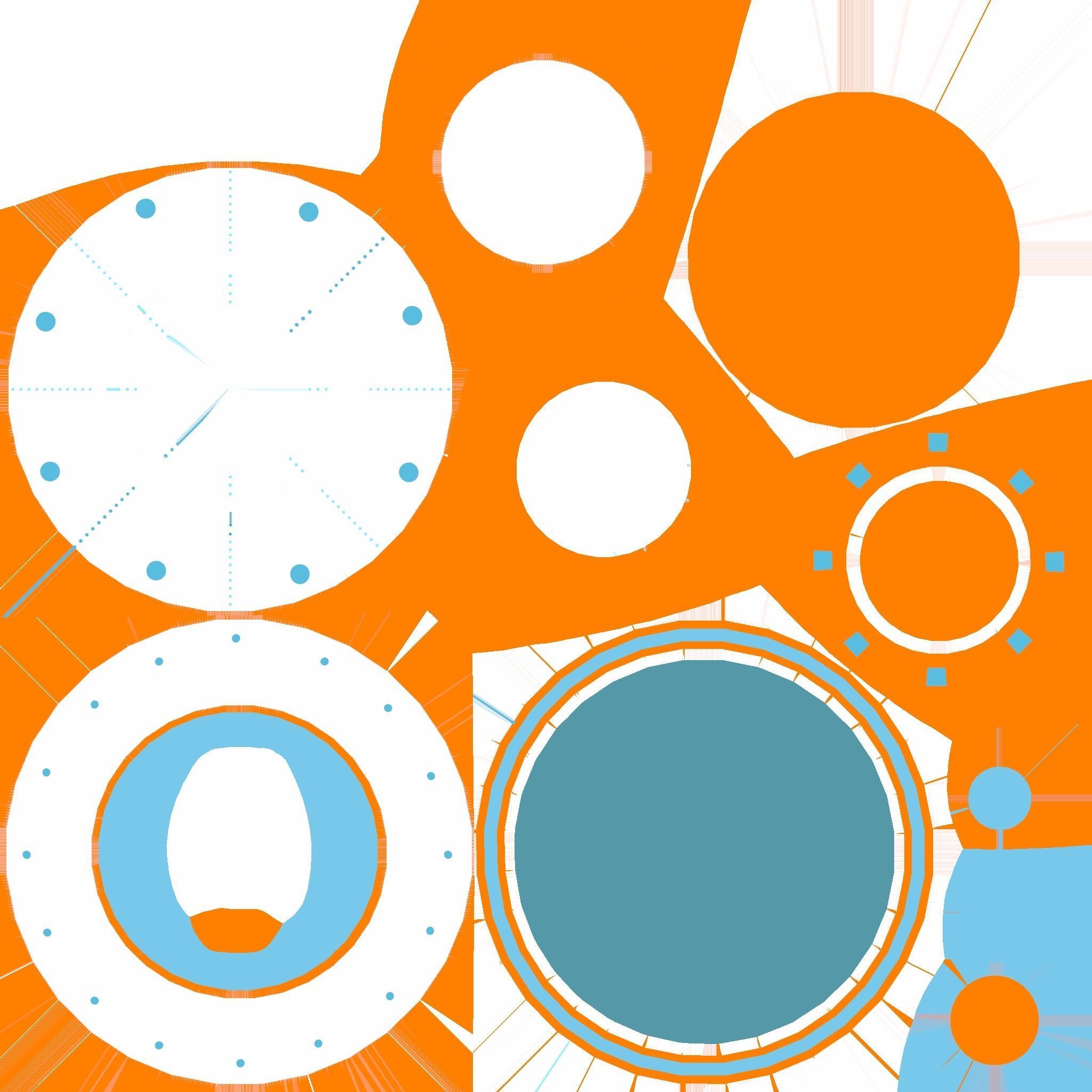Cartoon UFO A1 - SciFi Flying Saucer - White Orange Low-poly 3D model_13