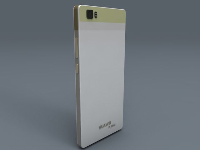 Huawei P8 lite Low-poly 3D model_2