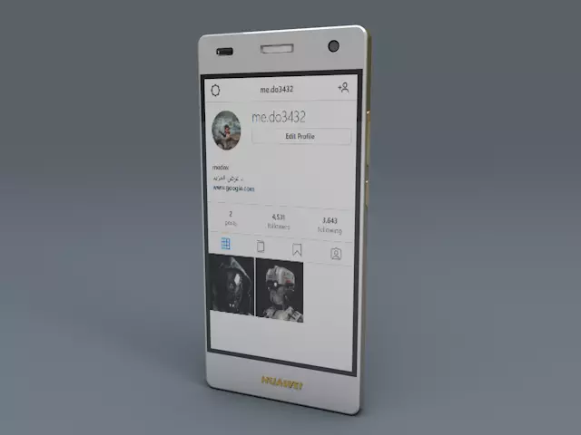 Huawei P8 lite Low-poly 3D model_0