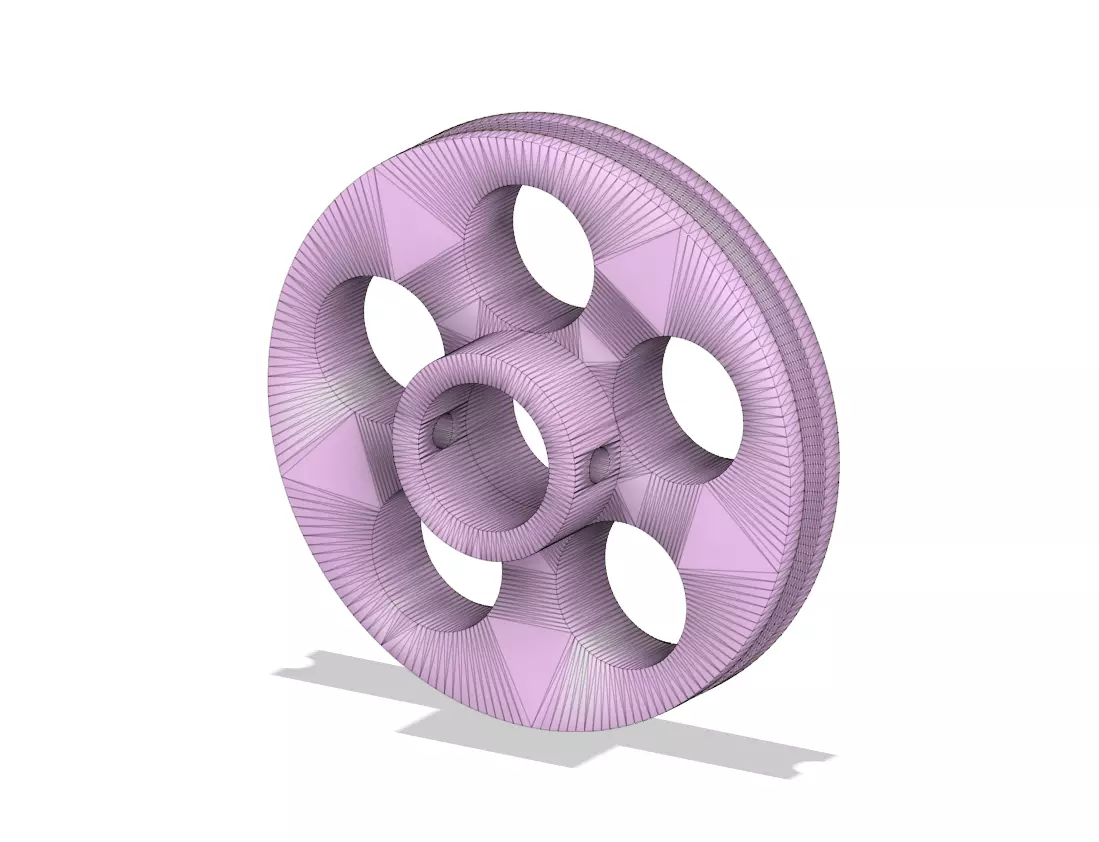 2 Inch Pulley for 3mm Round Belt 3D print model_0