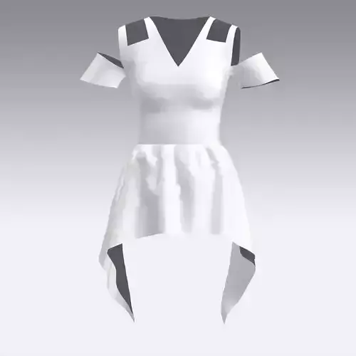 BUSTIER cold shoulder dress