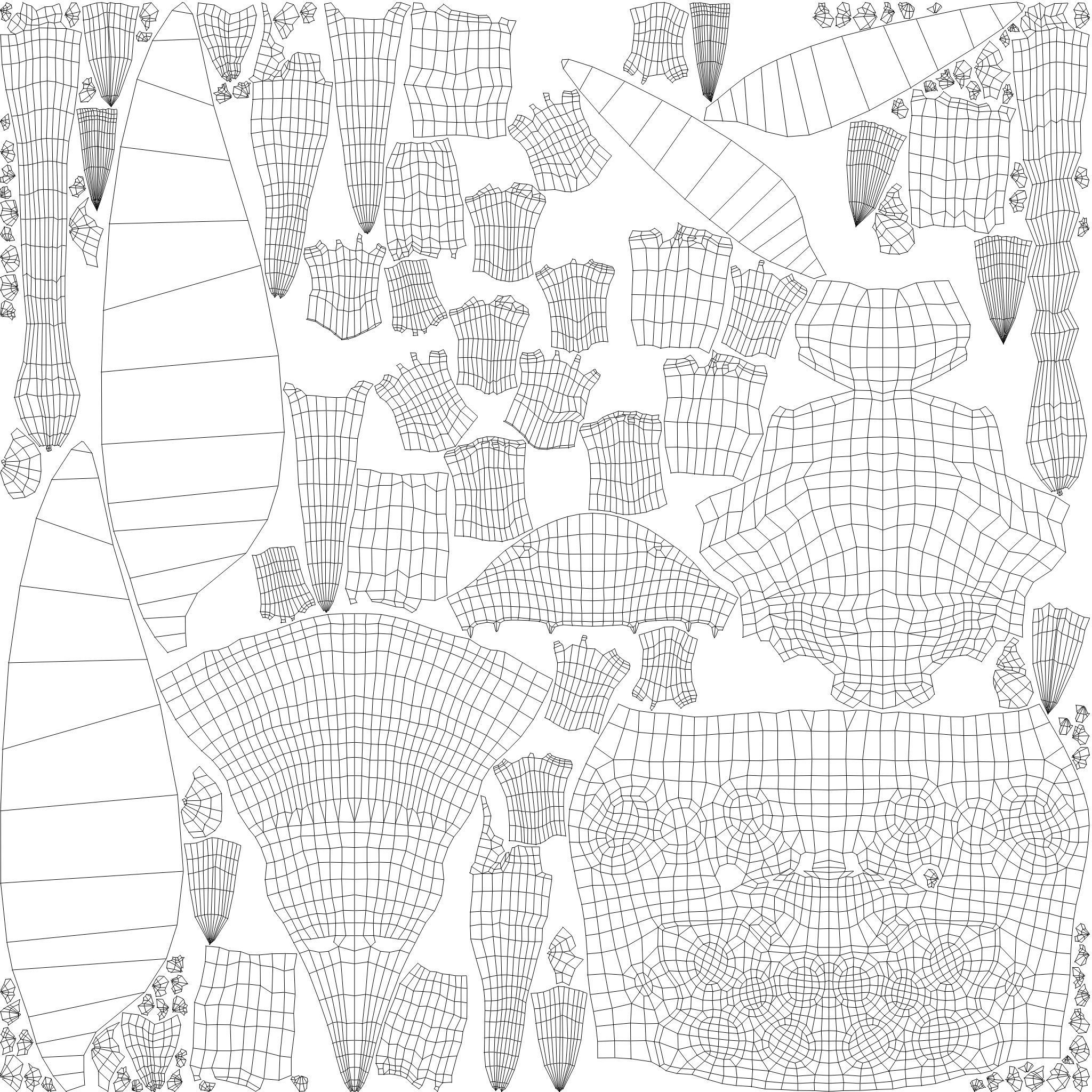 Flying insect Low-poly 3D model_13