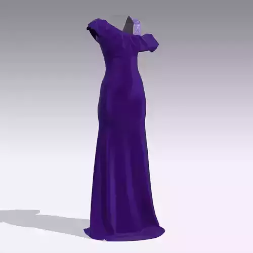 DRESS WHITE PURPLE