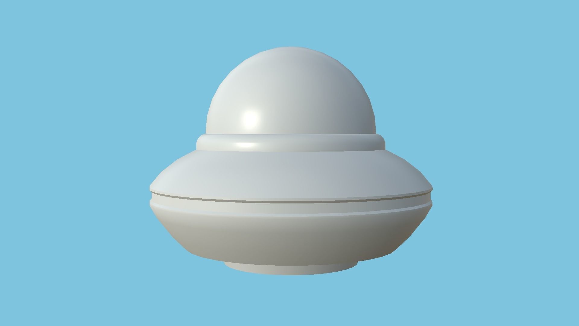 Cartoon UFO A2 - SciFi Flying Saucer - Black Yellow Low-poly 3D model_9