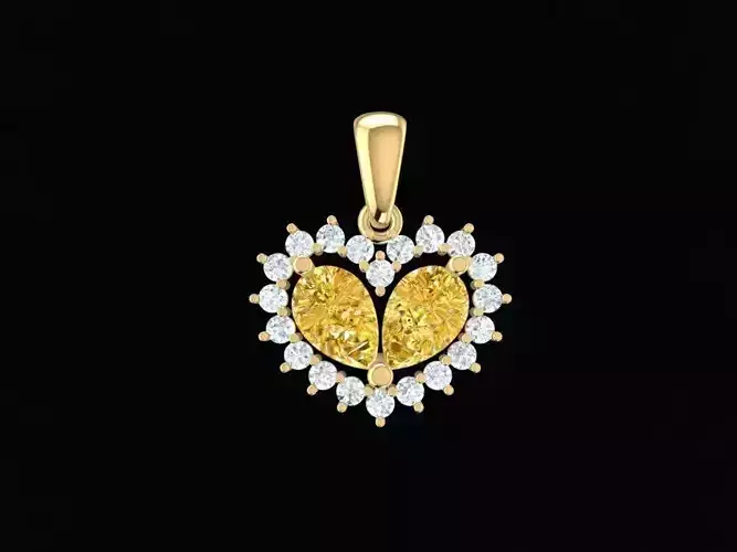 Luxury Heart Shape Diamond Pendant Jewelry 227