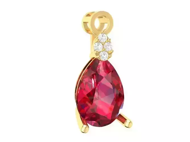 Classic Pear Cut Diamond Pendant for Women 229