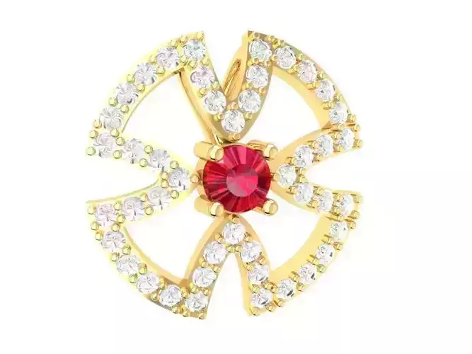 Luxury Windmill Diamond Pendant for Jewelry  234