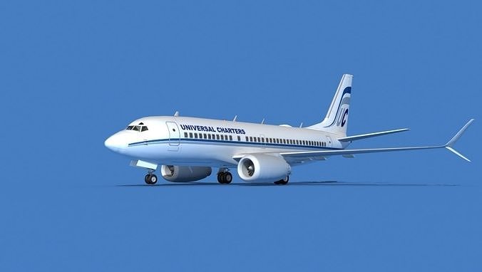 Boeing 737 MAX 7 Universal Charters 3D model