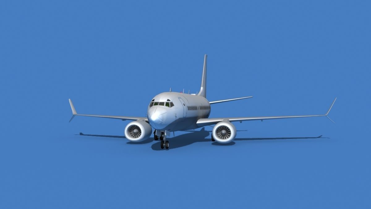 Boeing 737 MAX 7 Unmarked 1 3D model_1