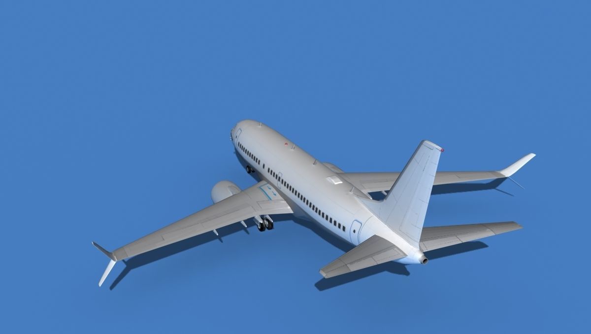 Boeing 737 MAX 7 Unmarked 1 3D model_7