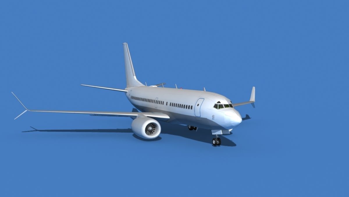 Boeing 737 MAX 7 Unmarked 1 3D model_2