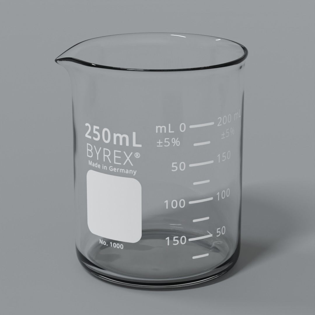 Laboratory Beaker Set Low-poly 3D model_13