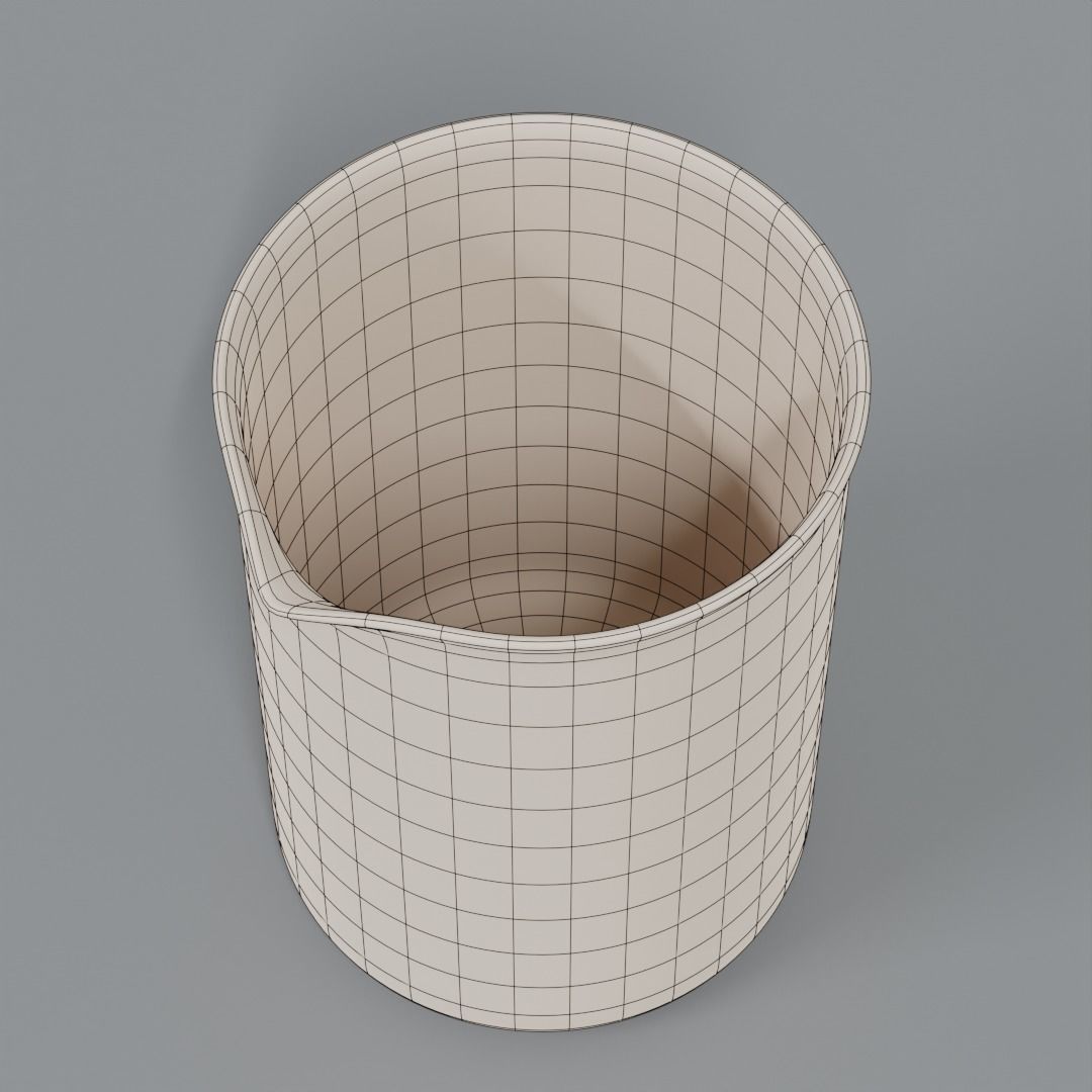 Laboratory Beaker Set Low-poly 3D model_9
