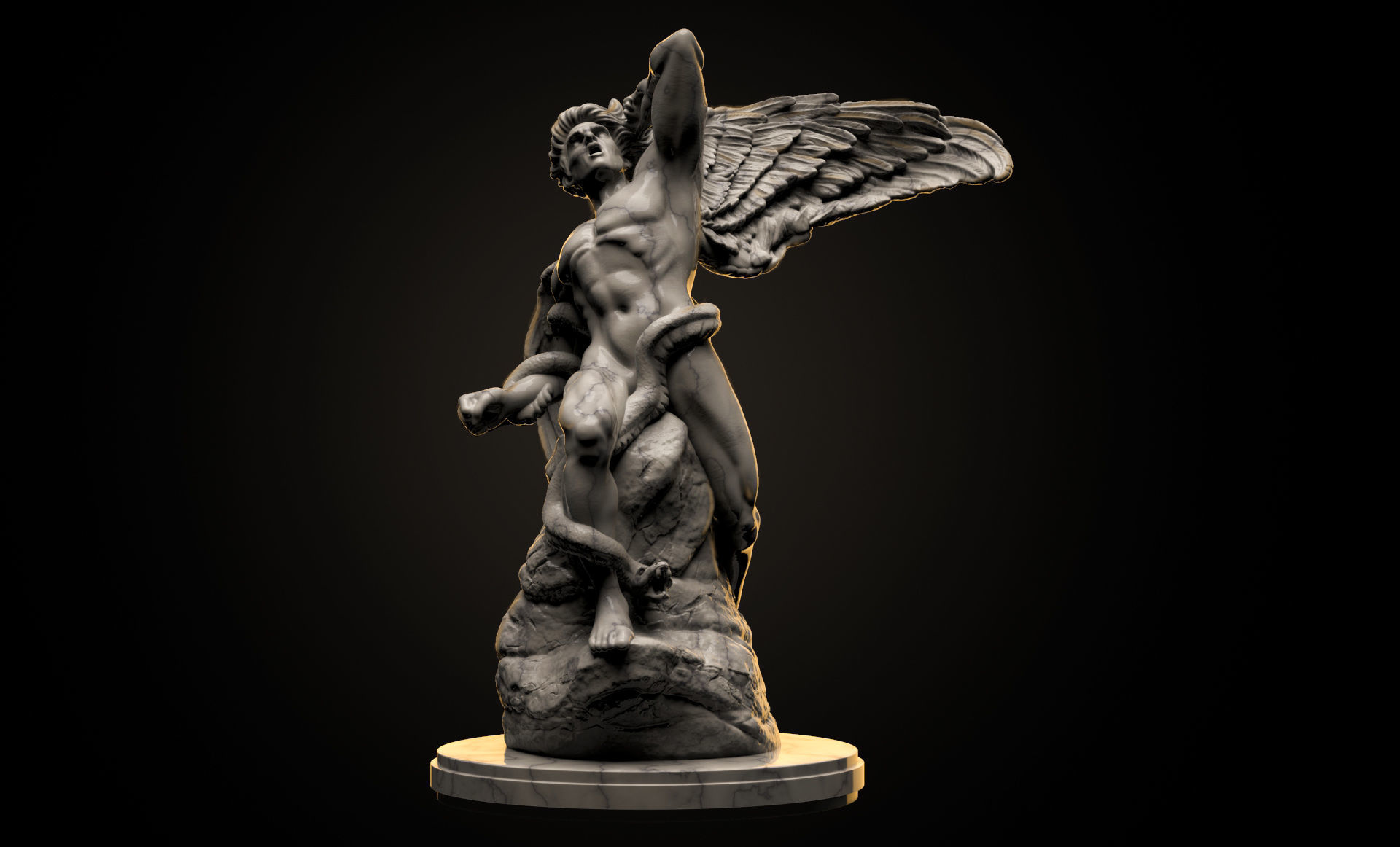 Fallen Angel 3D print model_3