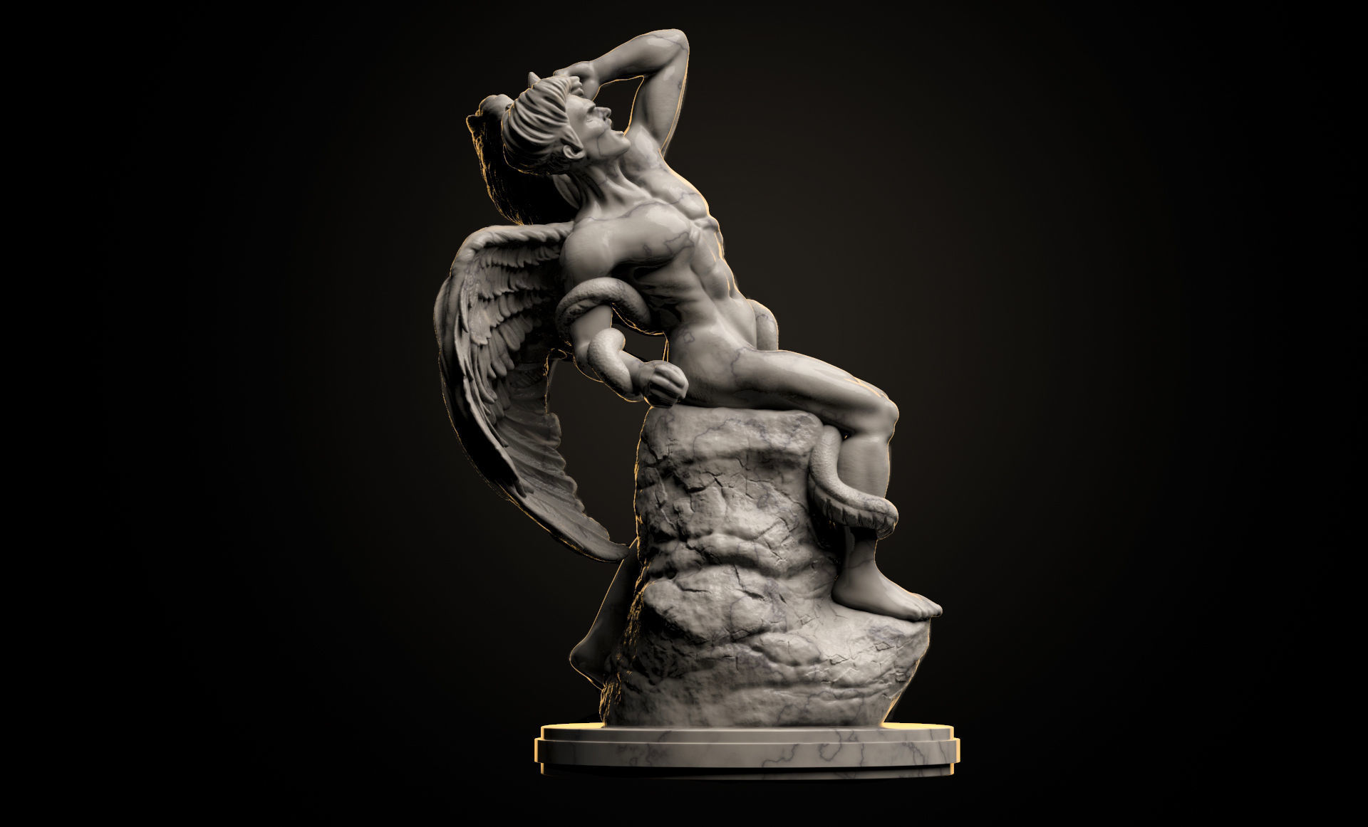 Fallen Angel 3D print model_4