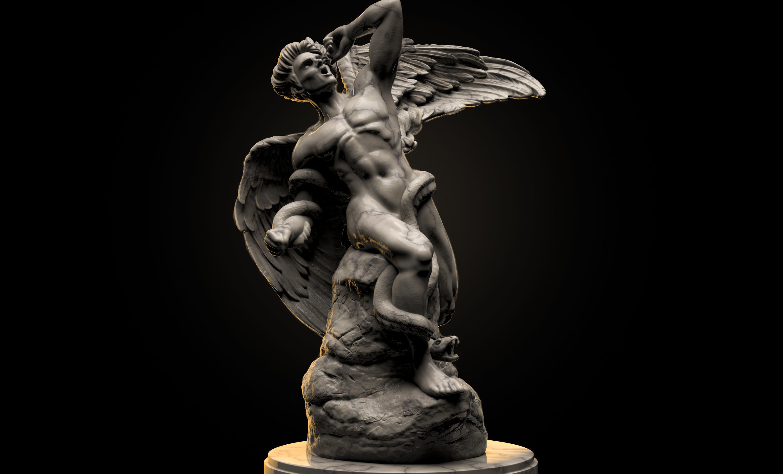 Fallen Angel 3D print model_2