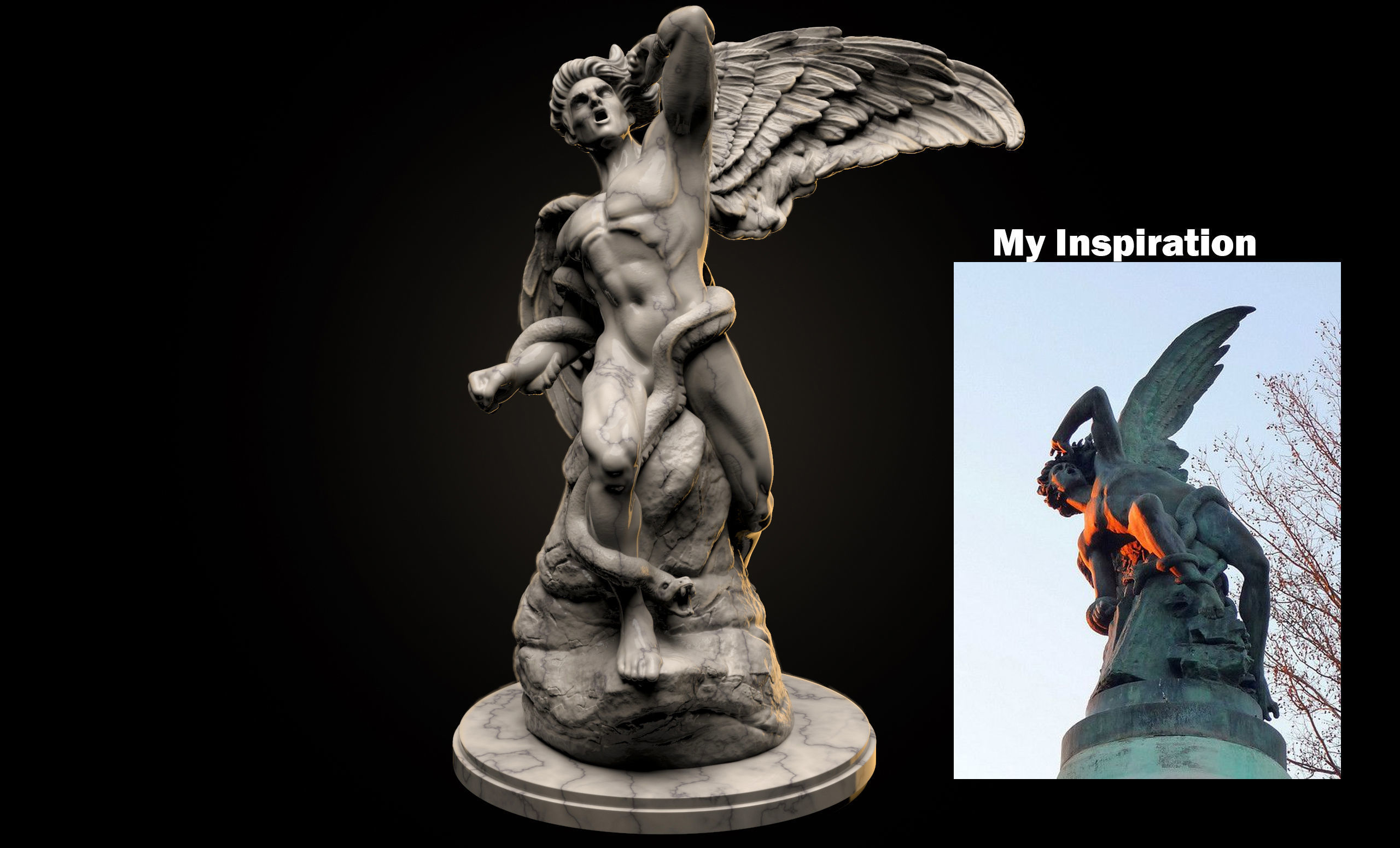 Fallen Angel 3D print model_1