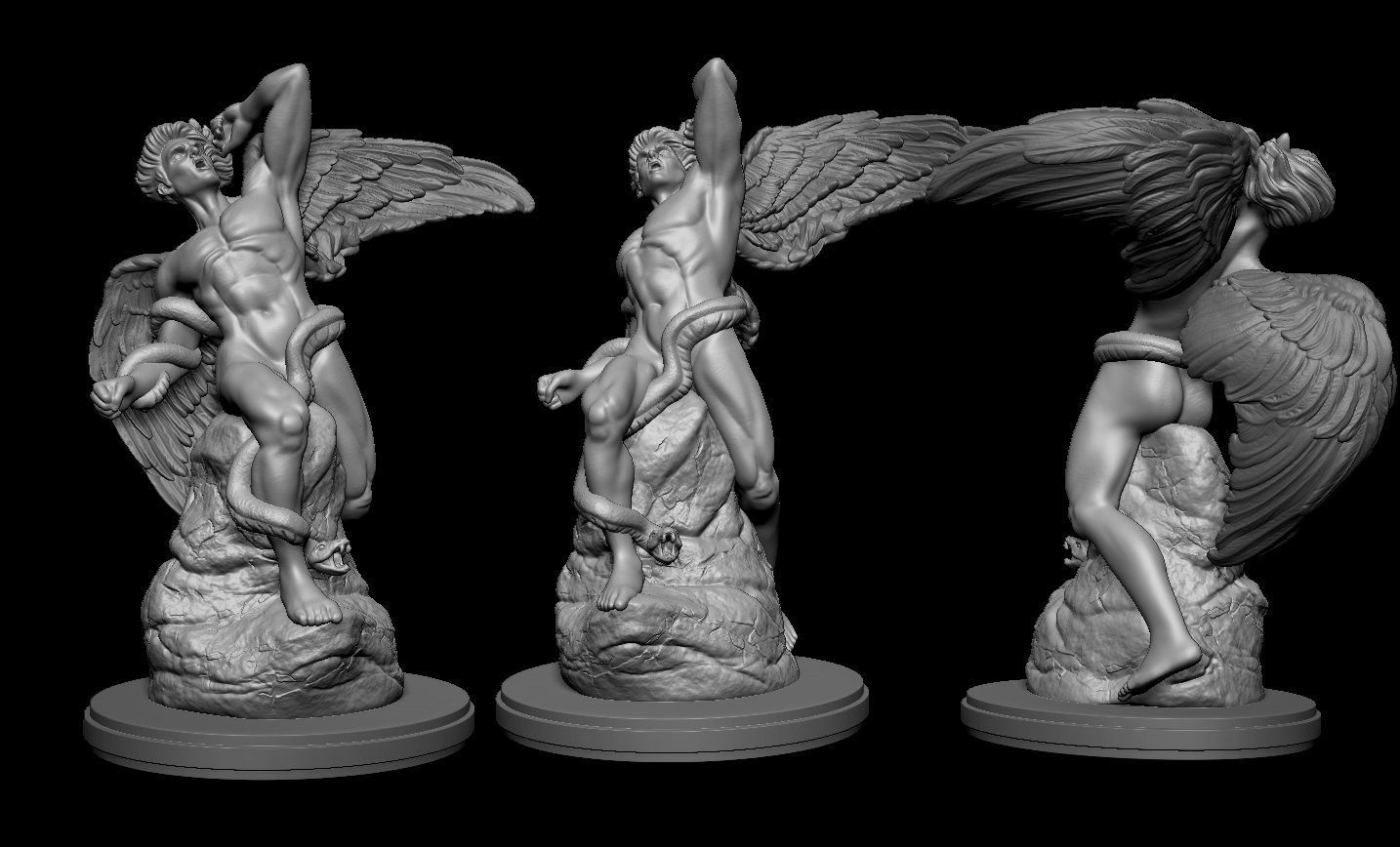 Fallen Angel 3D print model_5