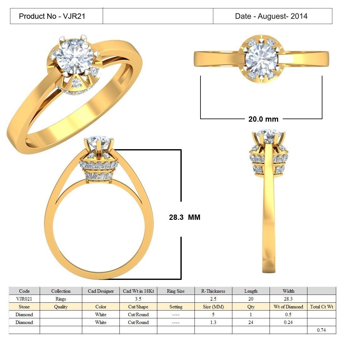 Solitaire VJR21 3D print model_35
