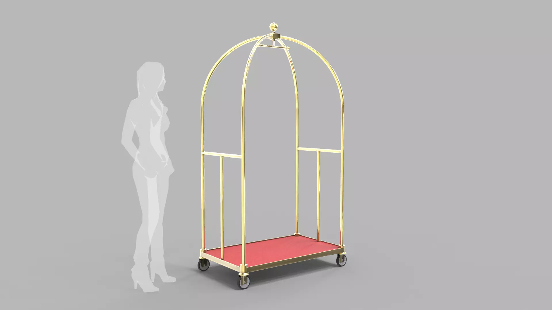 Luggage Trolley 1 3D model_0
