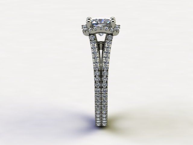 10117 diamond engagement ring with pave setting 3D print model_2