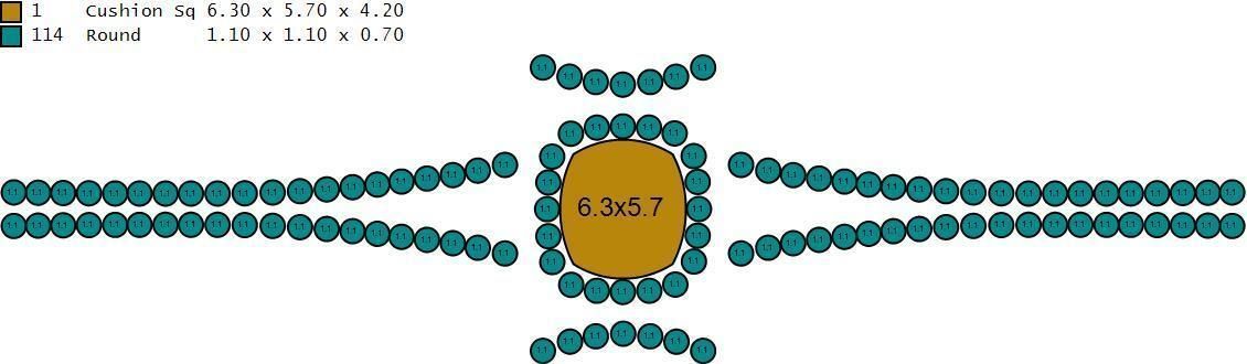 10117 diamond engagement ring with pave setting 3D print model_7