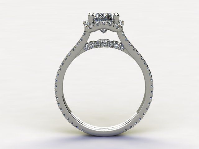 10117 diamond engagement ring with pave setting 3D print model_1