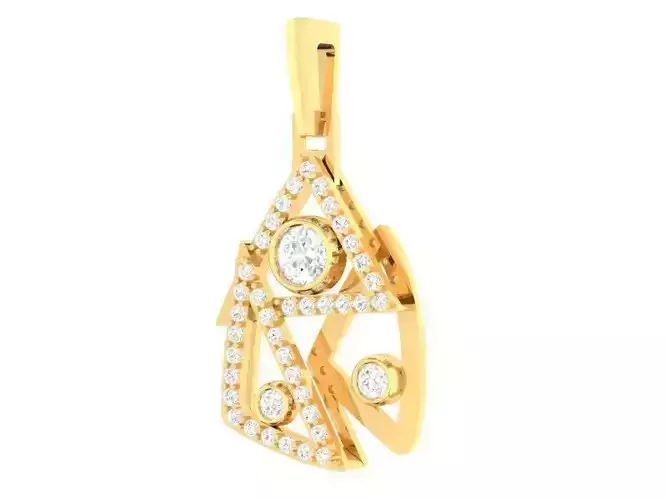 Geometric Diamond Pendant   261