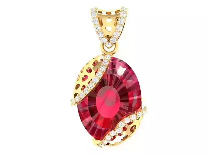 Elegant Oval Gemstone Pendant Jewelry  262
