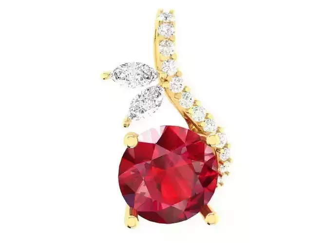 Elegant Teardrop Diamond Pendant for Women 267