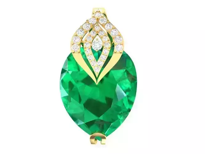 Elegant Pear Cut Gemstone Pendant for Women  274