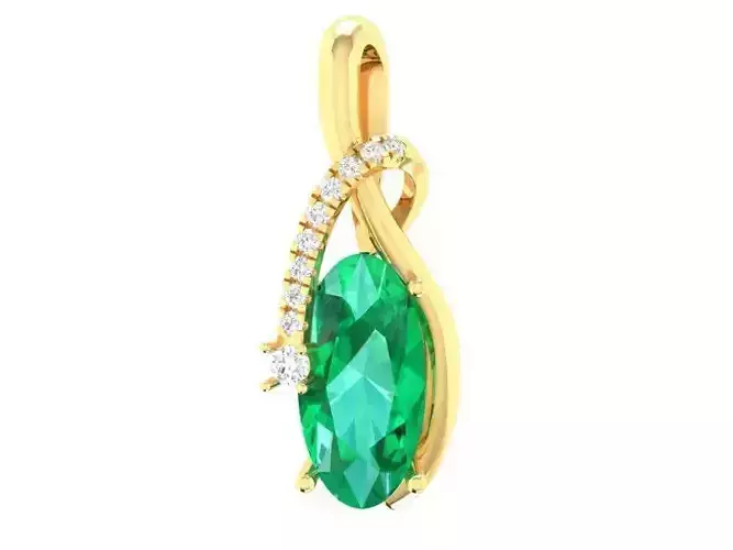 Elegant Oval Gemstone Pendant for Women Jewelry  278