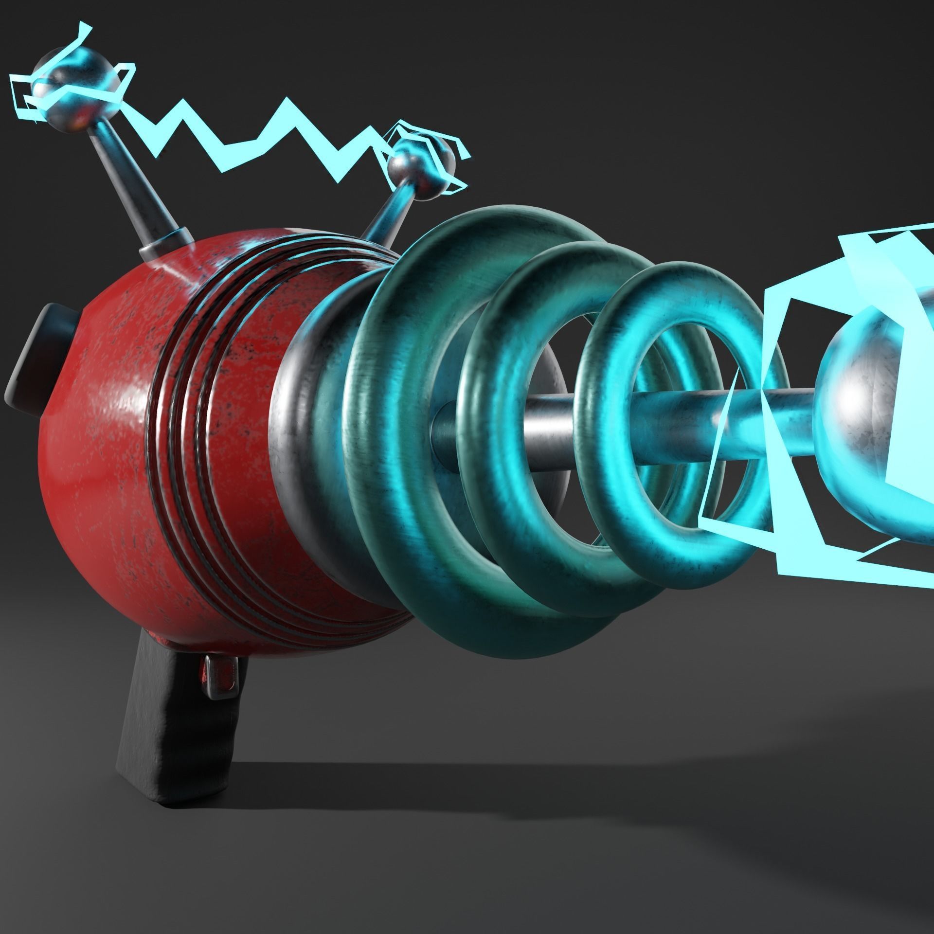 Realistic Alien Gun  3D model_2