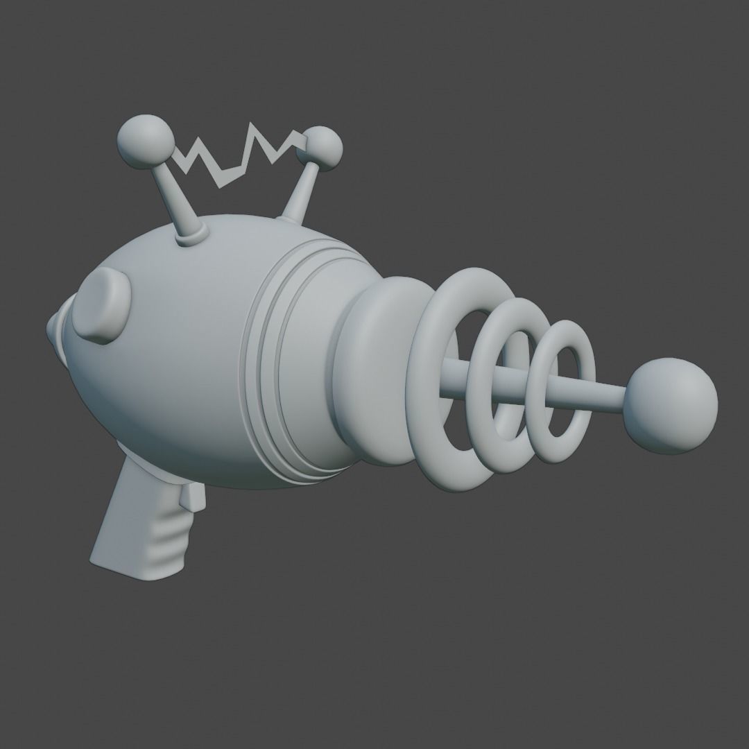 Realistic Alien Gun  3D model_4