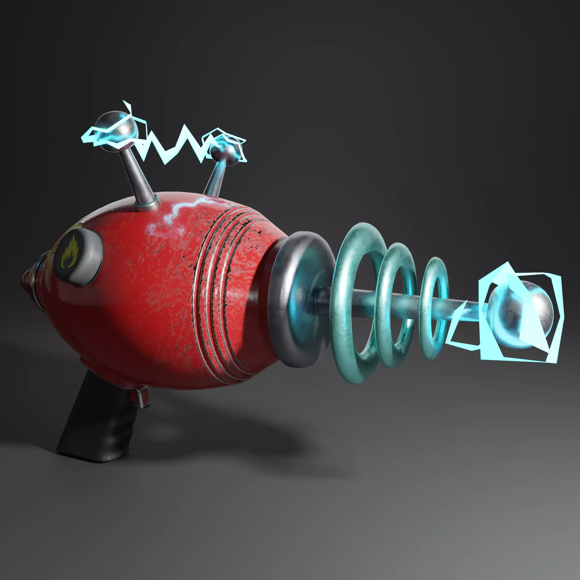 Realistic Alien Gun  3D model_0