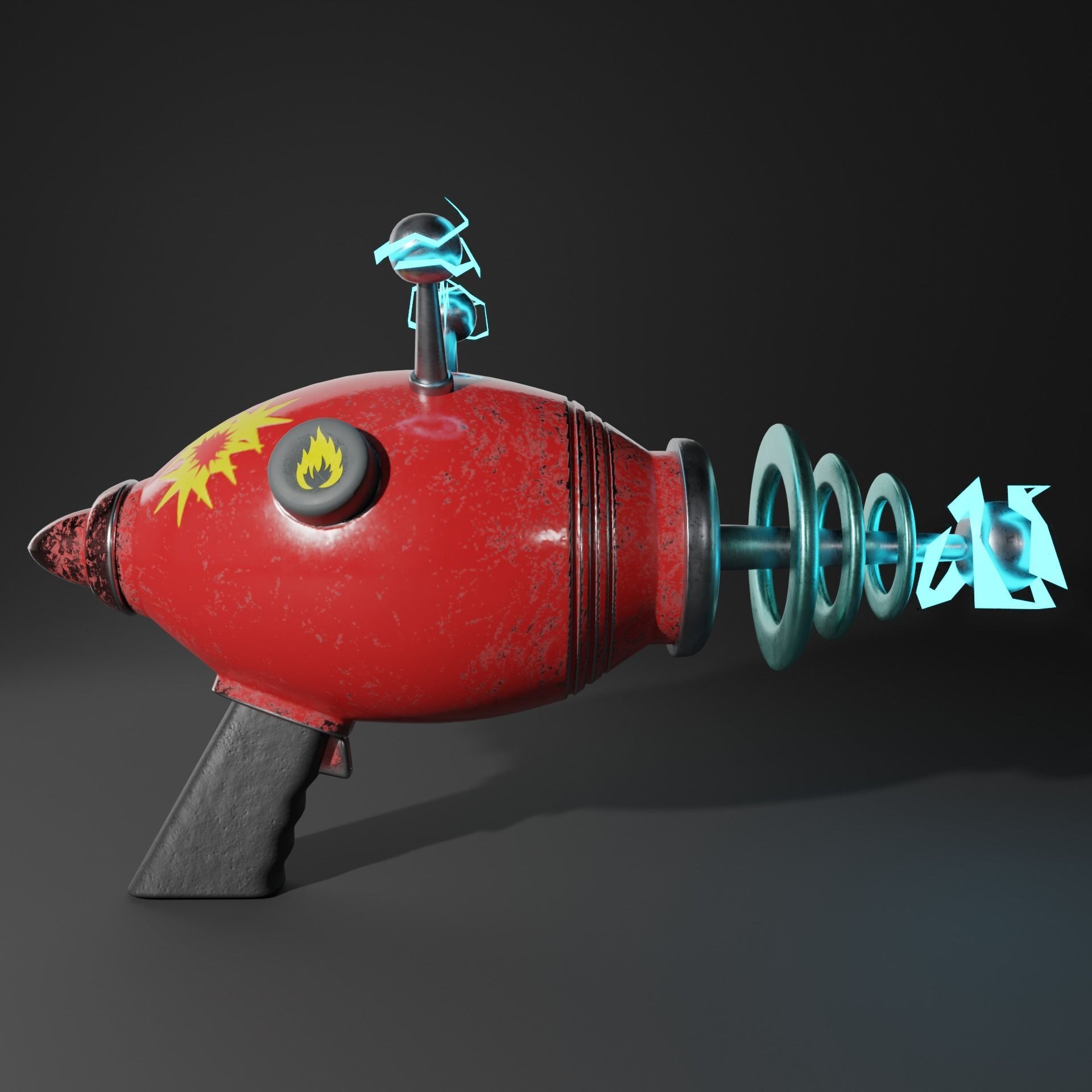 Realistic Alien Gun  3D model_1